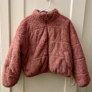 wild fable Pink Fuzzy Teddy Jacket